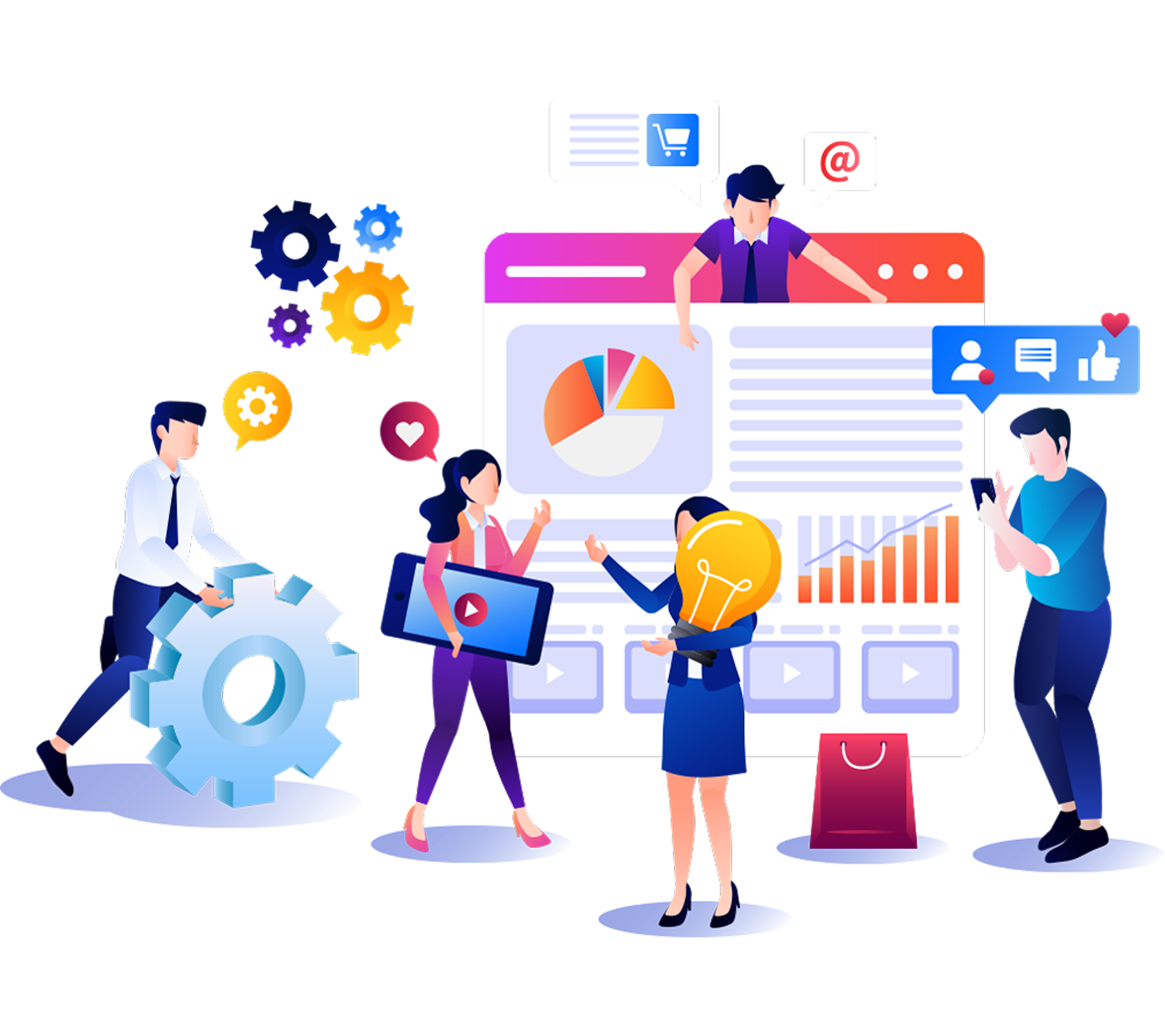 Team collaboration illustration